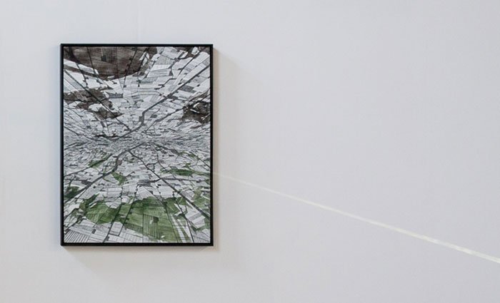 Adriane Wachholz - mine-yours, graphite, acrylic on primed cardboard, 80 x 60 cm, 2014